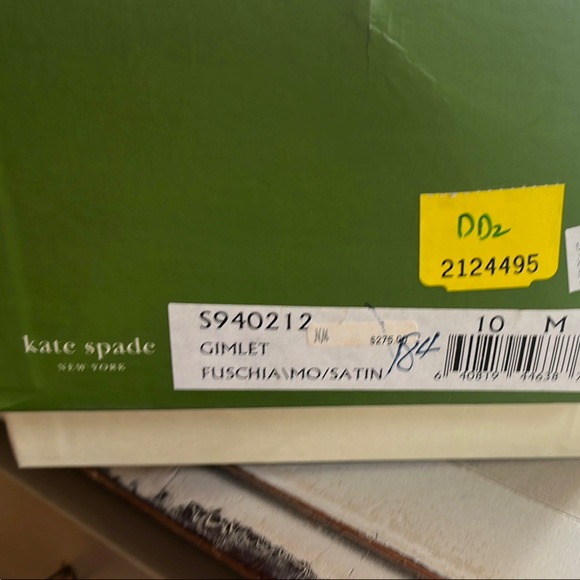 Kate Spade Pink and Green Bow Heels - Picture 2 of 10